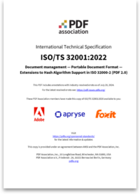 Cover of ISO TS 32001