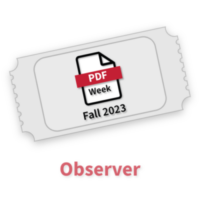PDF Week Fall 2023 Observer logo