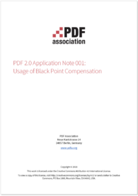 Cover of PDF 2.0 Application Note 001.