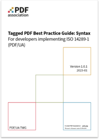 Tagged PDF Best Practice Guide Syntax cover image