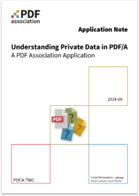 Understanding Private Data in PDF/A Application Note Cover Image